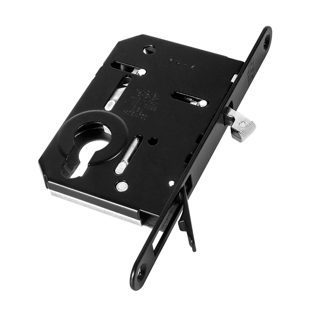 Фото Корпус врезного замка под цилиндр для раздвижных дверей SCIVOLA TRE B08982.50.93 (черный)