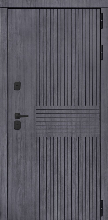 Входная дверь Берген ФЛ-609 (L-52, 10мм, белый матовый) внешняя сторона