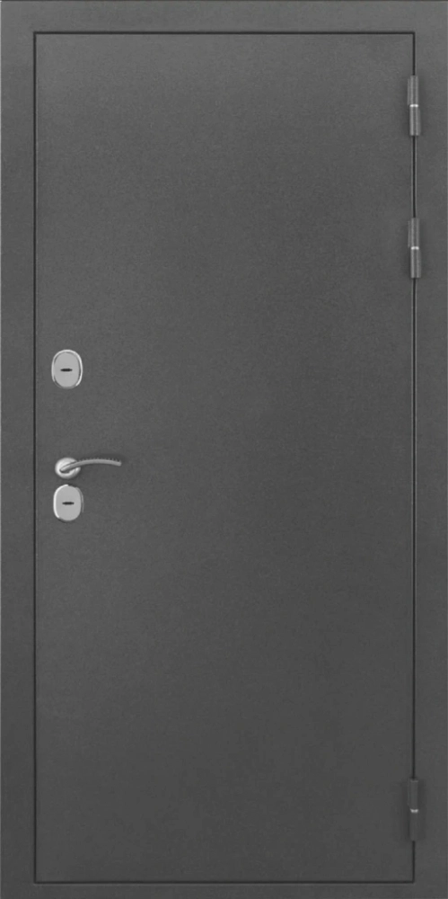 Входная дверь ДвериПРО L-Термо серебро ФЛ-291 (Line, 10мм, белый софт) DPRO197972 внешняя сторона