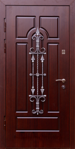 Дверь с кованными элементами DZ184
