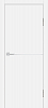 Межкомнатная дверь P-19 AL молдинг Белый матовый