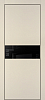 Межкомнатная дверь PX-3 черная кромка с 4-х ст. Бежевый матовый