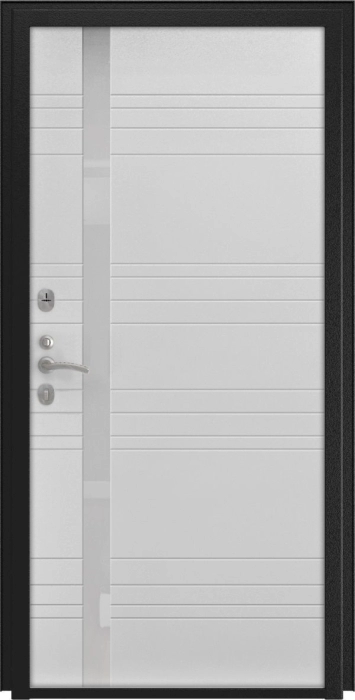 Входная дверь Квадро A-1 (16мм, белая эмаль) внутренняя сторона
